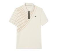 Polo da tennis da uomo Lacoste Ultra Dry Printed Slim Fit Tennis - ecru white - Beige (XL)