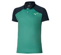Polo da tennis da uomo Mizuno Stargazer Short-Sleeve - foliage green - Verde (XXL)