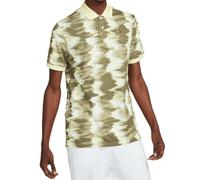 Polo da tennis da uomo Nike Print Slim-Fit Polo - medium olive/lemon chiffon - Verde (L)