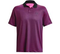 Polo da tennis da uomo Under Armour Men's UA Performance 3.0 Printed Polo - black/rebel pink - Viola (M)