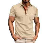 Polo da uomo a maniche corte con cuciture a contrasto tasca sul petto manica Trim vestibilità ampia casual estate retrò stile t-shirt risvolto alla moda classico design alla moda strutturato per il