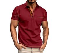 Polo da uomo a maniche corte con cuciture a contrasto tasca sul petto manica Trim vestibilità ampia casual estate retrò stile t-shirt risvolto alla moda classico design alla moda strutturato per il