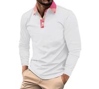 Polo da uomo a maniche lunghe da uomo a maniche lunghe top da uomo primavera e autunno moda bavero allentato zip 3D digitale mimetico stampato collo manica lunga maglietta top per lavoro vacanze