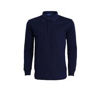Polo da uomo a maniche lunghe, polo da uomo a maniche lunghe, traspirante, di base, resistente alle pieghe, vestibilità larga, con bottoni, abbigliamento casual elegante per eventi di volontariato