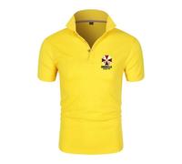 Polo da Uomo Abbigliamento Sportivo per Resident T-Shirt Slim Fit Stampa Bottoni T-Shirt Abbigliamento Allenamento Pianura Mezza Manica Colletto Manica-Yellow||XS