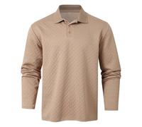 Polo da uomo Europa USA Trend Winter Shirt Top Sportivo Traspirante Confortevole Durevole Moda Elegante Casual Tempo libero, cachi, L
