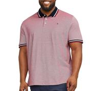 JACK & JONES Jjepaulos Polo SS +Fit T-Shirt, Colore: Rosso, 5XL Uomo