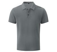 Polo da uomo traspirante ad asciugatura rapida traspirante traspirante allenamento golf palestra sport polo t-shirt casual con colletto top da tennis leggero maglia seta ghiaccio Henley camicie