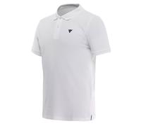 POLO DAINESE VIBRANT SPEED DEMON WHITE COTONE ESTIVA MANICHE CORTE SPORT CASUAL