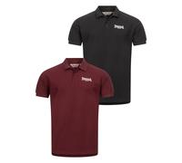Polo dal taglio classico Lonsdale Lingholme (x2) Noir L