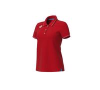 Polo donna in cotone Arena Team Solid Rouge S