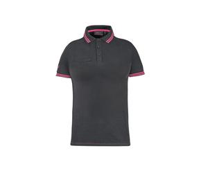 Polo donna WayLady - taglia L - grigio/fucsia - U-power
