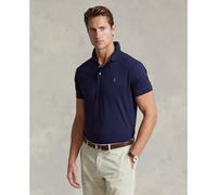 Polo dritta custom fit in maglia interlock Blu L Tinta unita