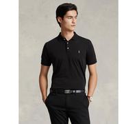 Polo dritta custom fit in maglia interlock Nero XL Tinta unita