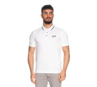 Polo EA7 Core Identity In Piquet Riga Su Colletto