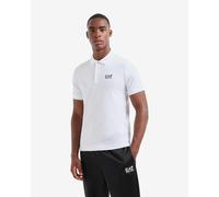 Polo EA7 Core Identity Logo manica corta bianco puro - L