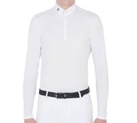 Polo equitazione Nestor da uomo a maniche lunghe con bottoni Equestro