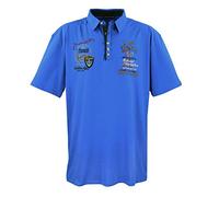 Polo estiva da uomo, nero, con applicazioni, nelle taglie: 3XL - 8XL, blu royal, XXXXXXXXL