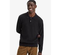 Polo felpata a manica lunga Nero / Meteorite levi > clothing > men