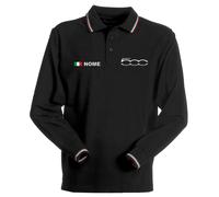POLO FIAT 500 TRICOLORE ITALIA MANICHE LUNGHE UOMO MAGLIA