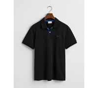 Polo Gant Contrast Pique manica corta nero puro - S