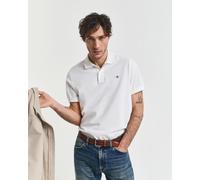 GANT Uomo Polo Regolare in piqué con Scudo, White, XXL