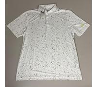Polo Golf ADIDAS Da Uomo Con Stampa A Bandiera Taglia Grande Bianco/Blu HA6124