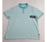 Polo Heritage Vineyard Vines M Medio 42" Blu 2 Bottoni Striato $98 Uomo