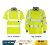 Polo Hi Vis T Shirt Alta Visibilità Sicurezza Lavoro Top O Due Toni