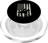 Polo Horse Polo Atleti Bandiera Americana Camo Cavallo PopSockets PopGrip per MagSafe