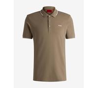 Polo HUGO Contrast Color manica corta marrone - L
