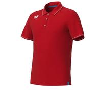Polo in cotone Arena Team Solid Rouge M