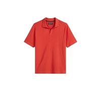 Polo in cotone misto lino con colletto alla francese Marc O'Polo Rouge L