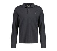 Polo in cotone piqué a maniche lunghe Gant Reg Shield Gris L