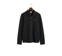 Polo in cotone piqué a maniche lunghe Gant Reg Shield Noir XL