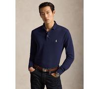 Polo in piqué, CUSTOM SLIM FIT Blu L Tinta unita