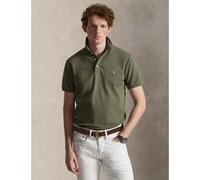 Polo in piqué stretch Custom Slim Fit Verde XXL Tinta unita