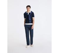Polo in tricot di cotone con dettagli a contrasto, BLU D'ORIENTE, Taglia: L