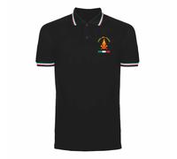 Polo ITALIA nera personalizzata VIGILI DEL FUOCO