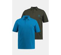 JP 1880 Polo Piquee, Confezione Doppia Uomo, Tortora Scuro, XL