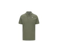 Polo K-way da uomo, in cotone, colore verde, vestibilità slim, modello K1125C...