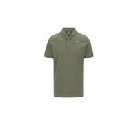 Polo K-way da uomo, in cotone, colore verde, vestibilità slim, modello K1125C...