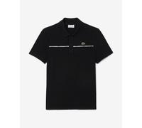 Polo Lacoste Regular Fit Logo Trim L.12.12 manica corta nero puro - XL