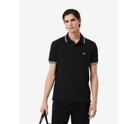 Polo Lacoste Regular Fit Trim Accent L.12.12 manica corta nero puro - M