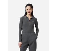 Polo Lacoste Slim Fit L.12.D manica lunga grigio donna - 42