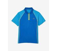 Polo Lacoste Tennis Half Zip manica corta blu verde - S