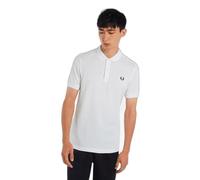Fred Perry - Polo unisex tinta unita bianca-Bianco L