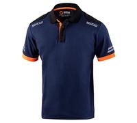 Polo maglietta manica corta estiva da lavoro SPARCO Toledo blu arancio