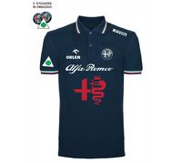 Polo manica corta ALFA ROMEO Racing Team replica auto GP scuderia +3stickers