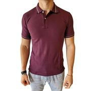 Polo manica corta da uomo Geox bordeaux